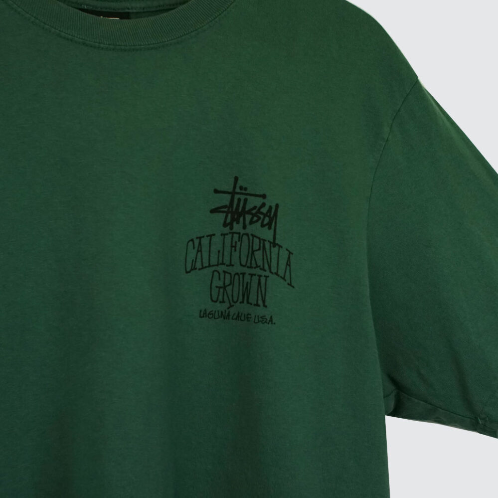 Stüssy Cali Grown Pig. Dyed T-Shirt Pine
