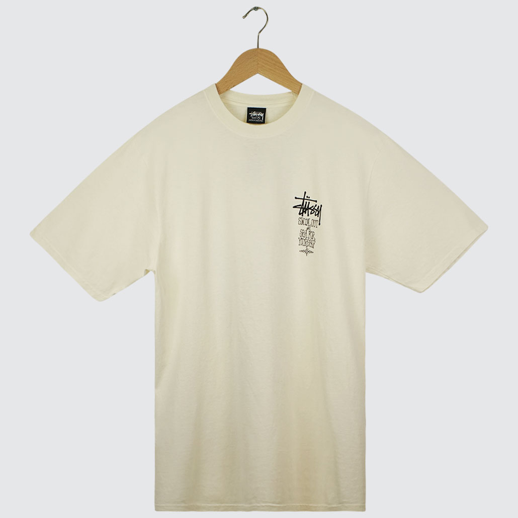 Stüssy Swim Out Pig. Dyed T-Shirt Natural Stüssy Swim Out Pig. Dyed T-Shirt Natural