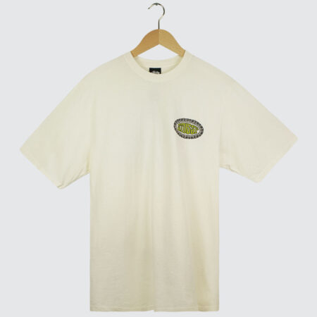 Stüssy Tile Oval Pig. Dyed T-Shirt Natural