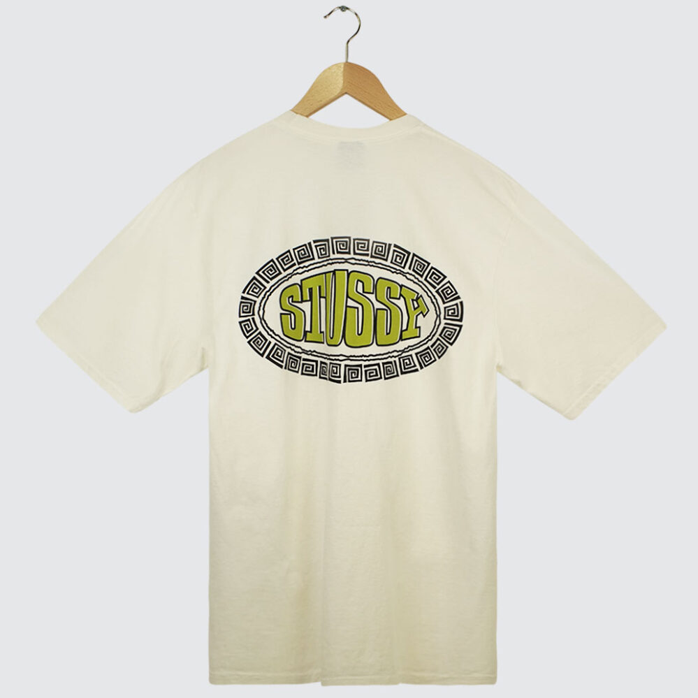 Stüssy Tile Oval Pig. Dyed T-Shirt Natural