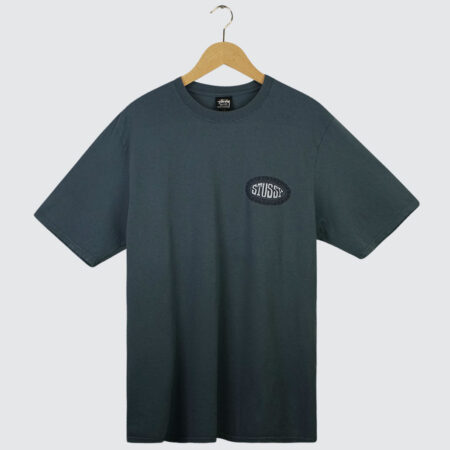 Stüssy Tile Oval Pig. Dyed T-Shirt Navy