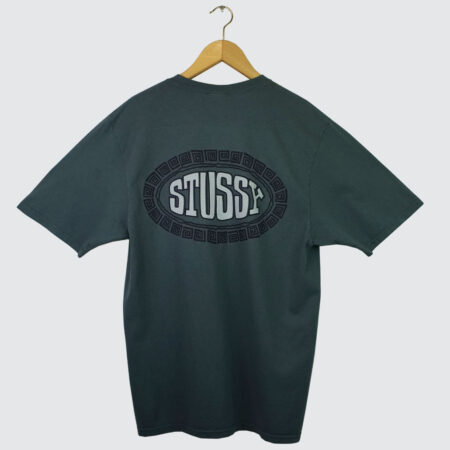 Stüssy Tile Oval Pig. Dyed T-Shirt Navy