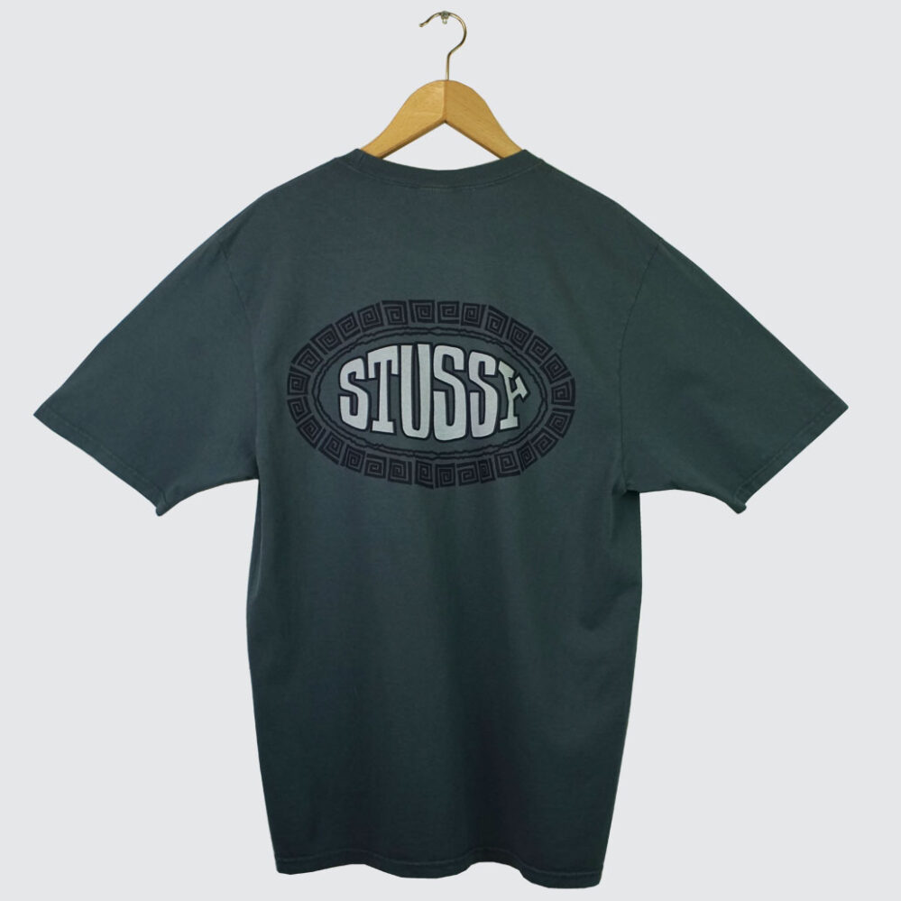 Stüssy Tile Oval Pig. Dyed T-Shirt Navy Stüssy Tile Oval Pig. Dyed T-Shirt Navy