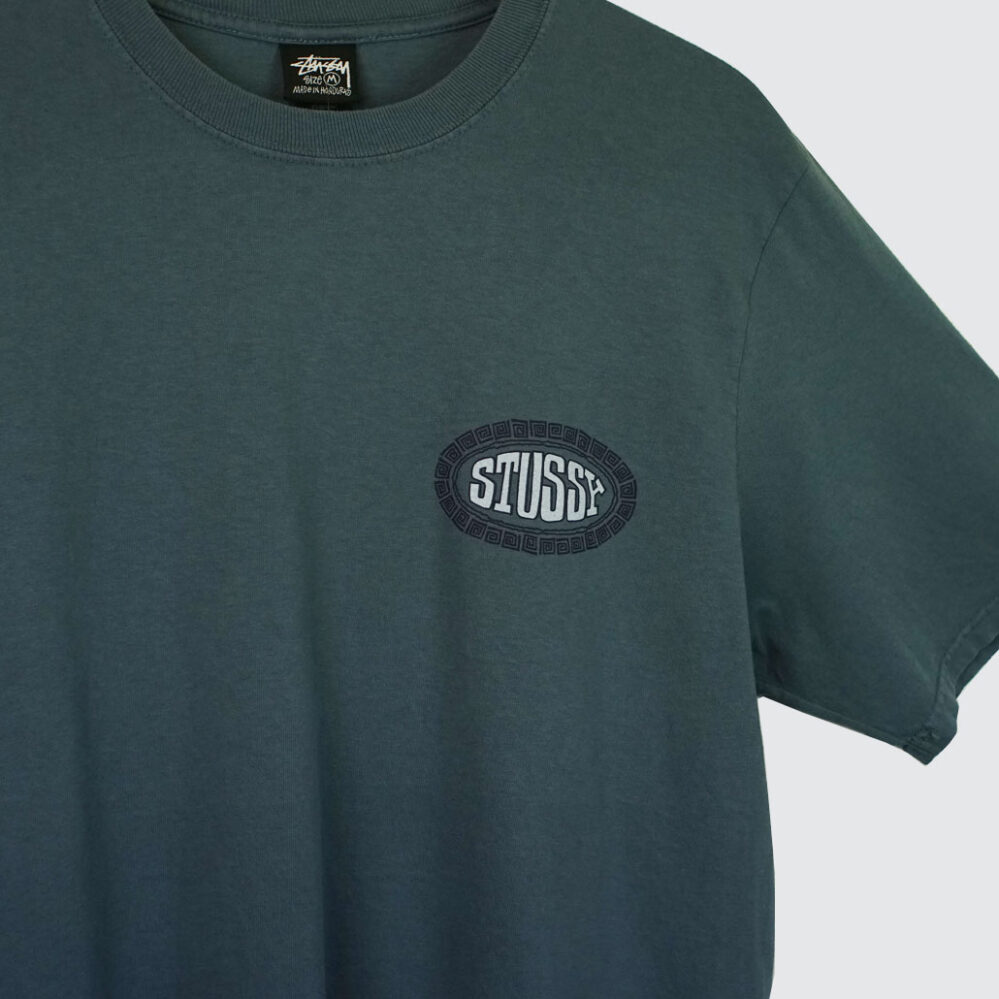 Stüssy Tile Oval Pig. Dyed T-Shirt Navy Stüssy Tile Oval Pig. Dyed T-Shirt Navy
