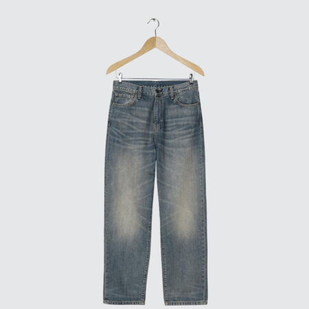 Carhartt WIP Aaron Pant Blue Worn Used Washed