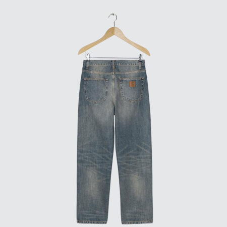 Carhartt WIP Aaron Pant Blue Worn Used Washed
