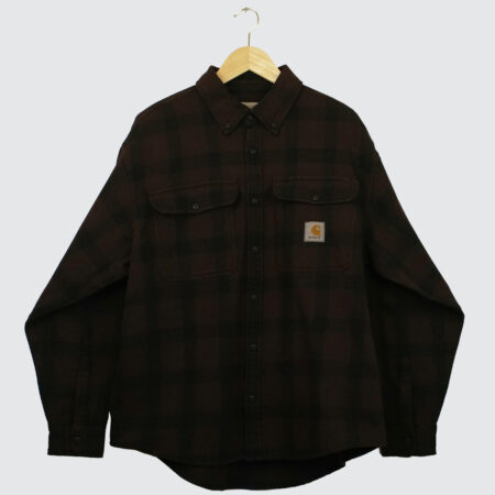 Carhartt WIP L/S Edmands Shirt Edmands Check Natural/Palisander
