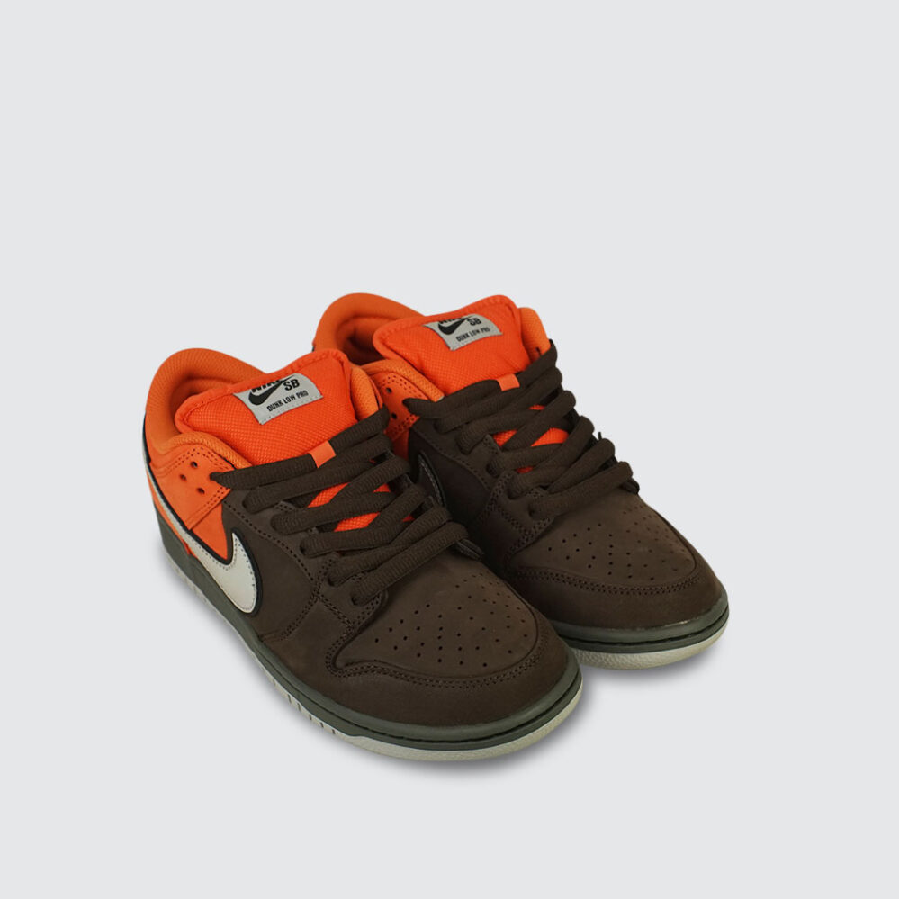 Nike SB Dunk Low Pro Safety Orange/Wolf Grey-Baroque Brown