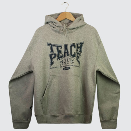 Slinky Teach Peace Hoodie Grey