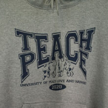 Slinky Teach Peace Hoodie Grey