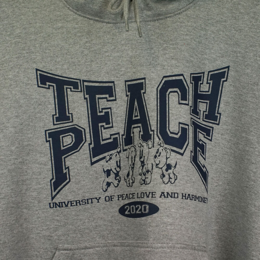 Slinky Teach Peace Hoodie Grey