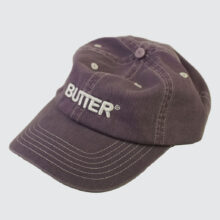 Butter Goods Rounded Logo 6 Panel Cap Washed Eggplant