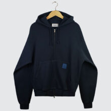 Butter Goods Waffle Zip-Thru Hoodie Navy Overdye Butter Goods Waffle Zip-Thru Hoodie Navy Overdye