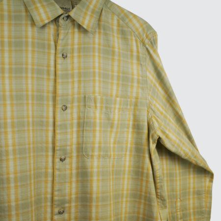 Gramicci Checkered Ombre Shirt Mustard
