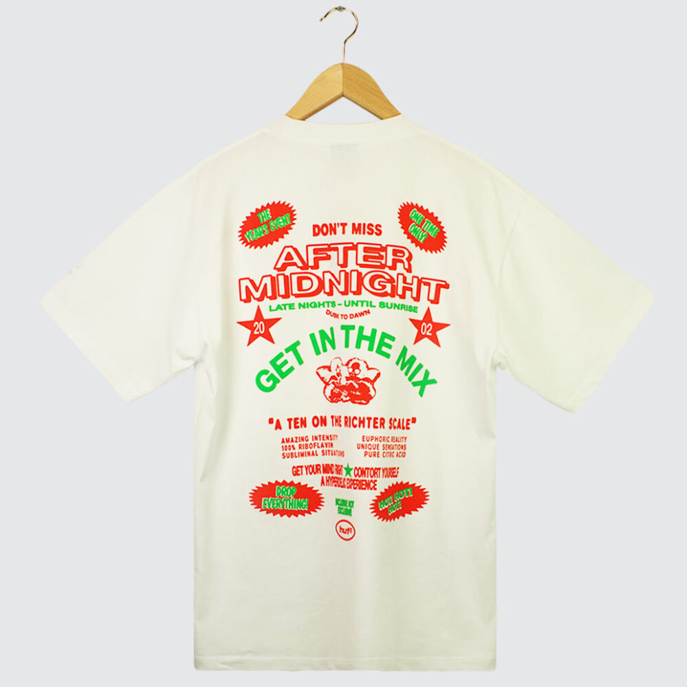 Huf After Midnight T-Shirt White Huf After Midnight T-Shirt White