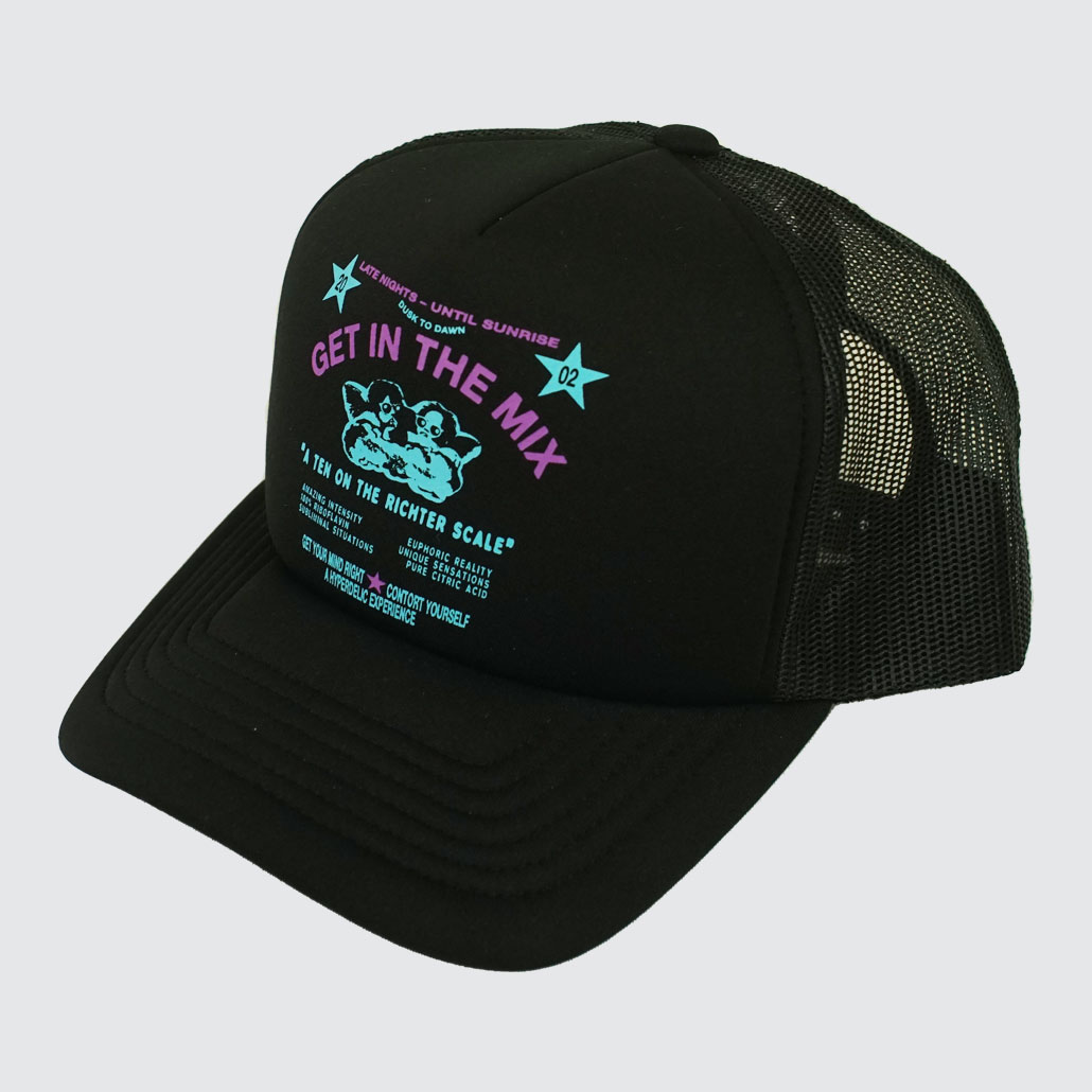 HUF After Midnight Trucker Cap Black HUF After Midnight Trucker Cap Black