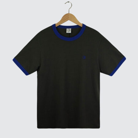 Polar Skate Co. Ringer T-Shirt Dirty Black/Egyptian Blue Polar Skate Co. Ringer T-Shirt Dirty Black/Egyptian Blue