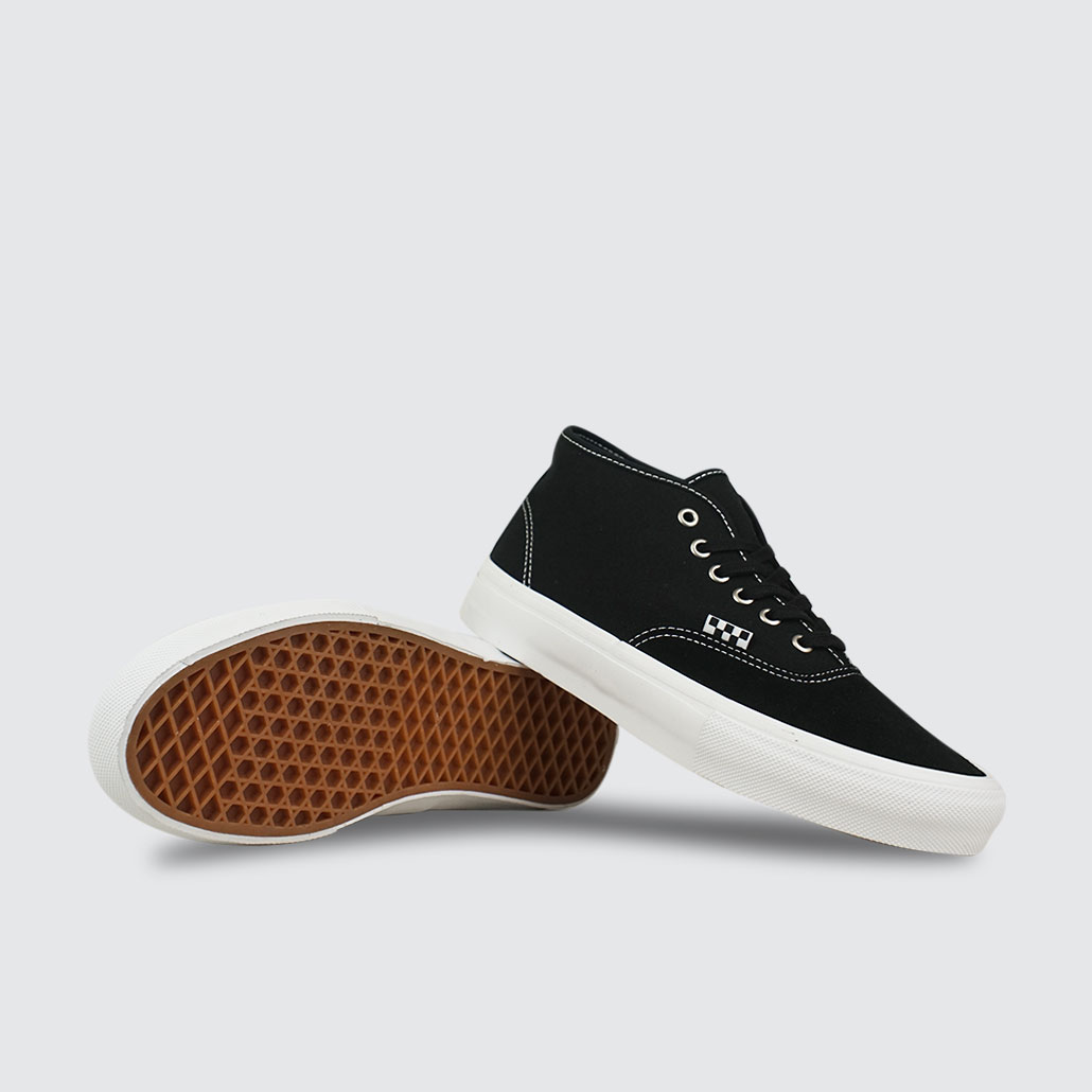 Vans Skate Authentic Mid Black/White Vans Skate Authentic Mid Black/White