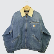 Carhartt WIP OG Detroit Jacket Blue/Dusty H Brown Burst Washed