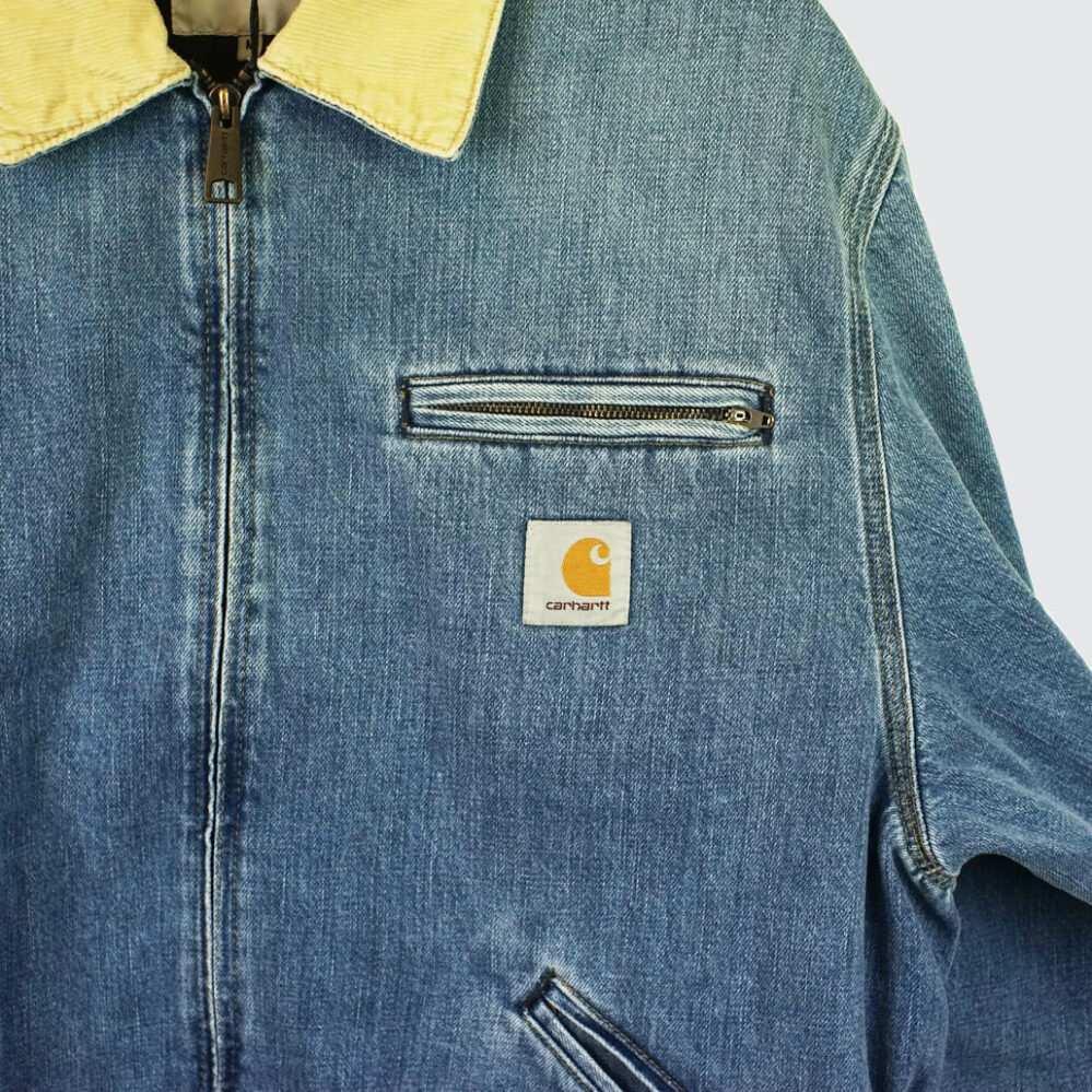 Carhartt WIP OG Detroit Jacket Blue/Dusty H Brown Burst Washed