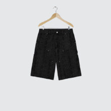 Carhartt WIP OG Double Knee Short Snake Camo Black Heavy Stone Wash