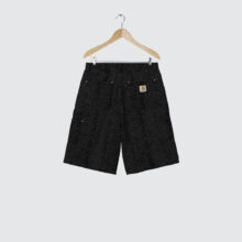 Carhartt WIP OG Double Knee Short Snake Camo Black Heavy Stone Wash