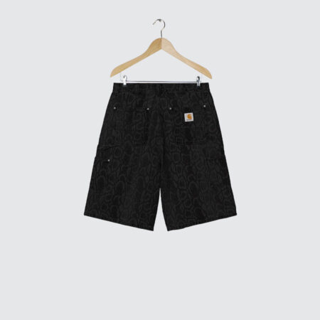 Carhartt WIP OG Double Knee Short Snake Camo Black Heavy Stone Wash