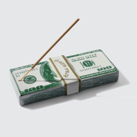 Cash Only Money Stack Incense Holder Green