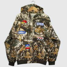 Cash Only Service Zip-Thru Hoodie Foliage Camo