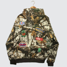 Cash Only Service Zip-Thru Hoodie Foliage Camo