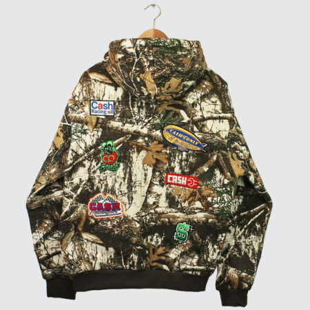 Cash Only Service Zip-Thru Hoodie Foliage Camo