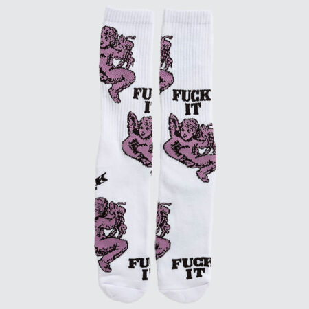 Huf Divine Crew Socks White