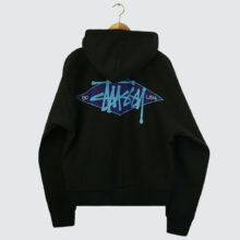 Stüssy Basic Diamond Zip Hoodie Black