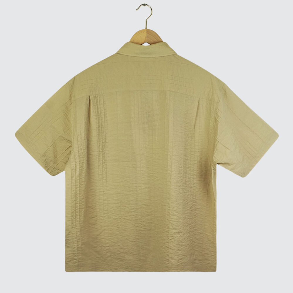 Stüssy Pleated Textured Shirt Tan