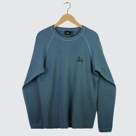 Stüssy Raglan Thermal Basic Stock Longsleeve Dust Blue