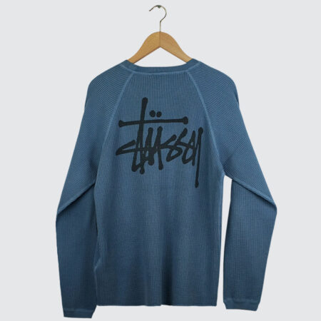 Stüssy Raglan Thermal Basic Stock Longsleeve Dust Blue