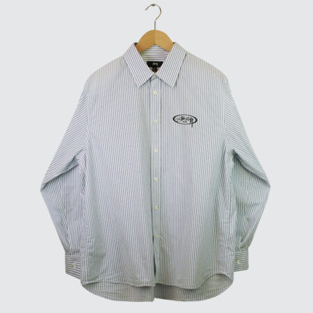 Stüssy Standard LS Logo Shirt Blue Stripe
