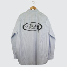 Stüssy Standard LS Logo Shirt Blue Stripe