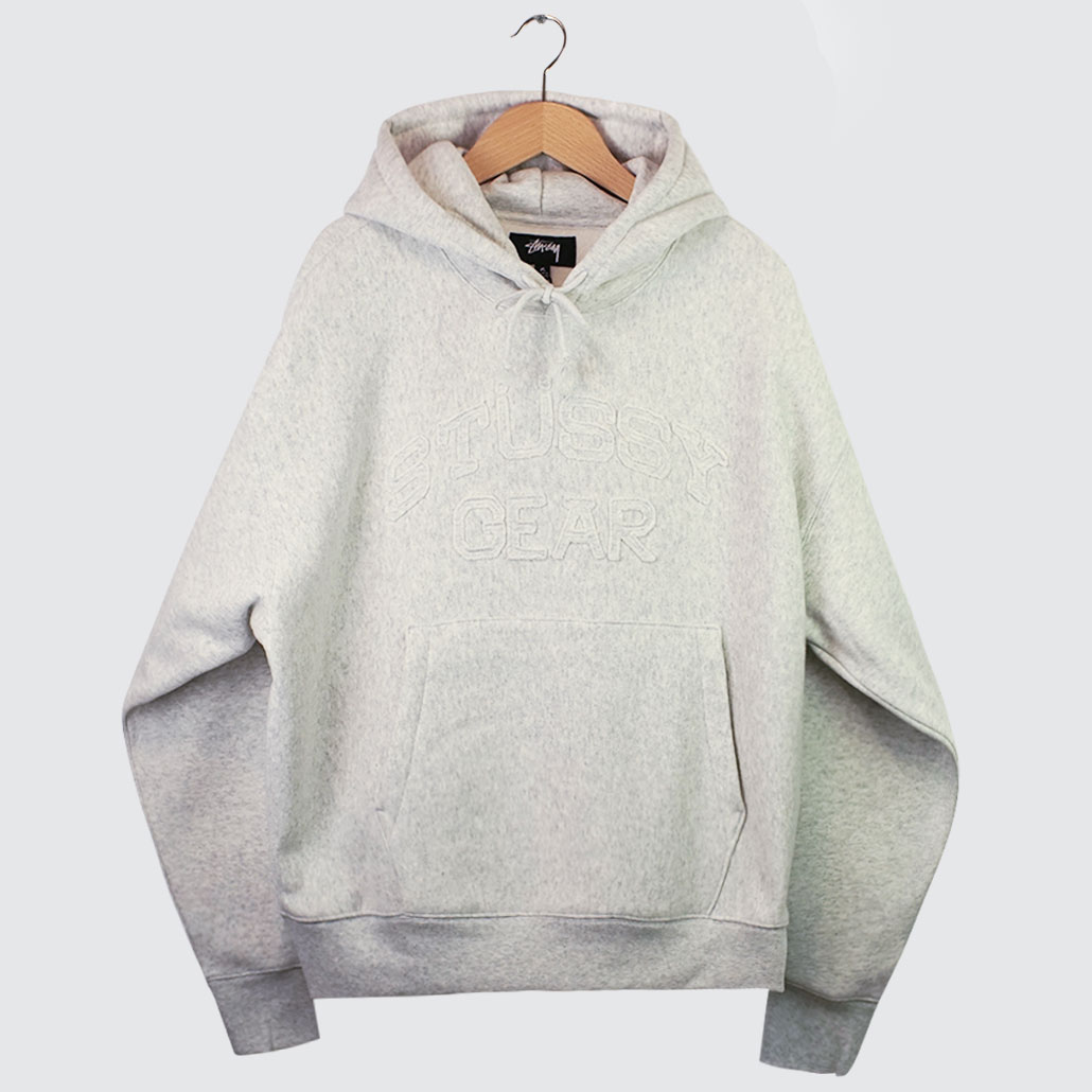 Stüssy Gear Applique Hoodie Ash Heather Stüssy Gear Applique Hoodie Ash Heather