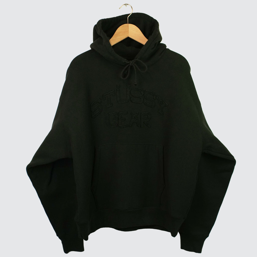 Stüssy Gear Applique Hoodie Black Stüssy Gear Applique Hoodie Black
