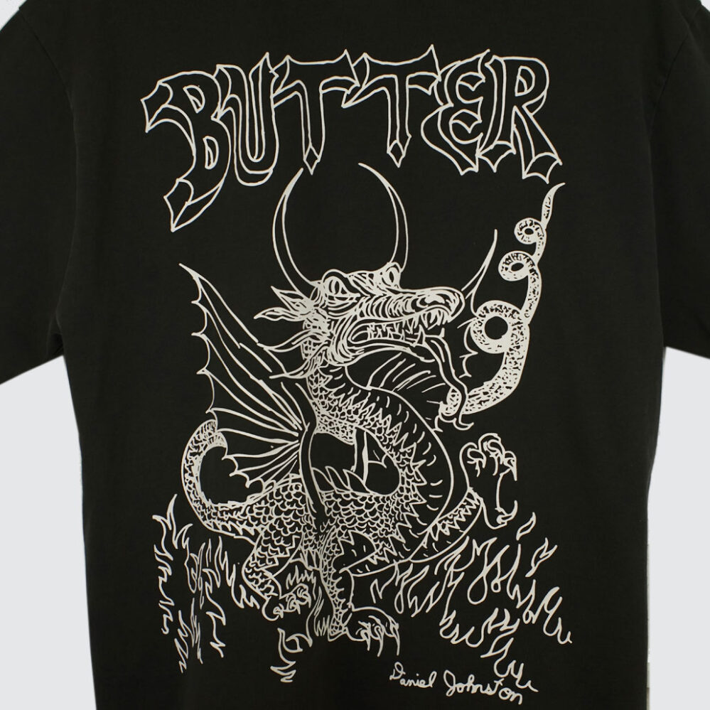 Butter Goods x Daniel Johnston Dragon T-Shirt Washed Black