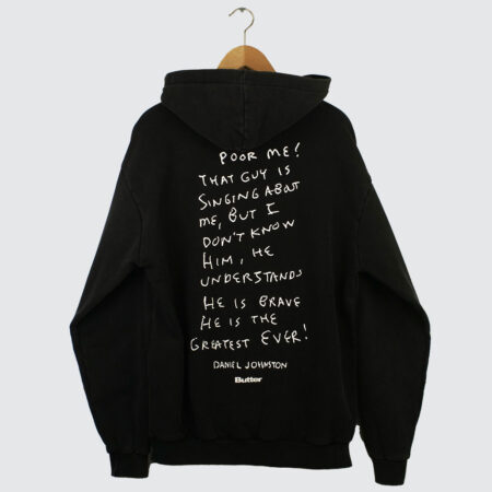 Butter Goods x Daniel Johnston Enemy Pullover Hood Distressed Washed Black