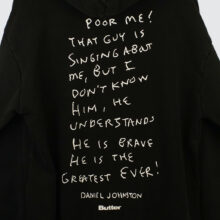 Butter Goods x Daniel Johnston Enemy Pullover Hood Distressed Washed Black
