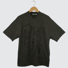 Butter Goods x Daniel Johnston Satan T-Shirt Black Acid Wash