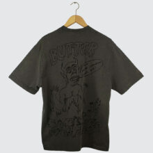 Butter Goods x Daniel Johnston Satan T-Shirt Black Acid Wash