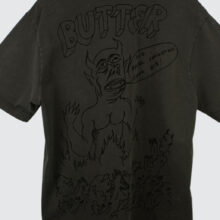 Butter Goods x Daniel Johnston Satan T-Shirt Black Acid Wash