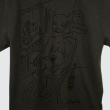 Butter Goods x Daniel Johnston Satan T-Shirt Black Acid Wash