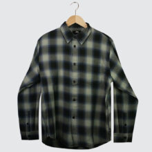 Stüssy Beach Ombre Plaid Shirt Black