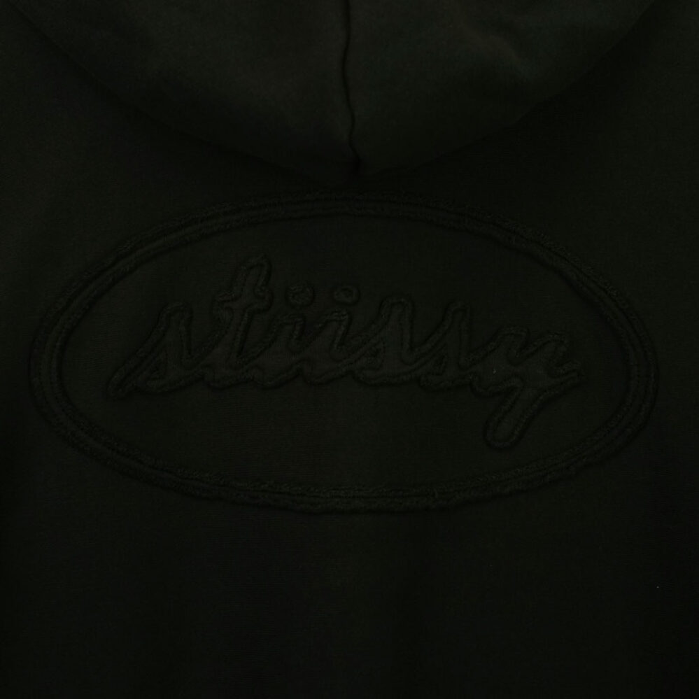 Stüssy Cursive Applique Zip Hood Black