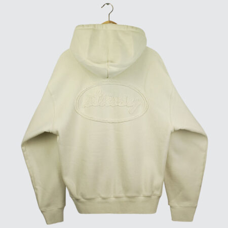 Stüssy Cursive Applique Zip Hood Natural